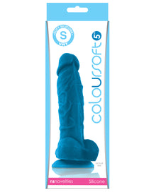  ColourSoft 5" Silicone Soft Dildo - Blue
