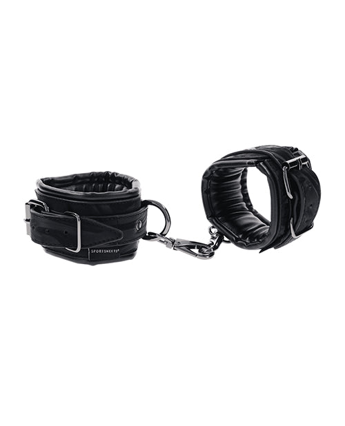Sportsheets Velvet Noir Handcuffs - Black