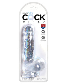  King Cock Clear 6" Cock w/Balls