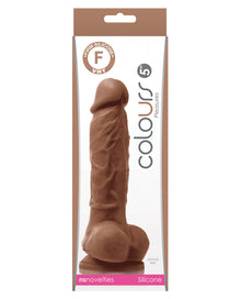  Colours Pleasures 5" Dildo w/ Suction Cup - Brown