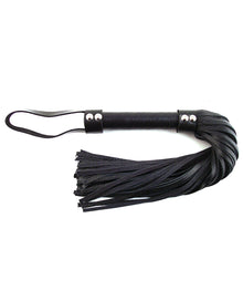  Rouge Short Leather Flogger - Black