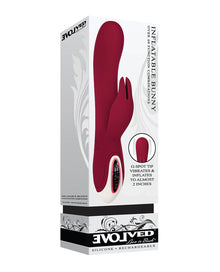  Evolved Inflatable Bunny Dual Stim Rechargeable - Burgundy