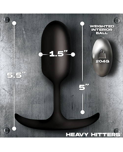 Heavy Hitters - Vibrating Weighted Silicone Anal Plug - Medium