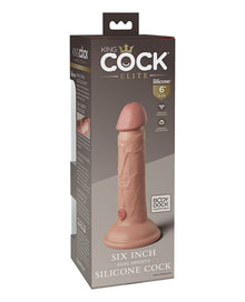  King Cock Elite 6" Dual Density Silicone Cock - Light