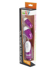  GigaLuv Dual Vibra Bullets - 10 Functions Purple