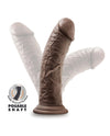 Blush Dr. Skin Plus 8" Posable Dildo - Chocolate