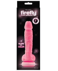  Firefly 5" Silicone Glowing Dildo - Pink