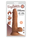 Curve Novelties Easy Rider Dual Density 6" Silicone Dong w/Balls  - Light