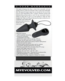  Evolved Plug & Play Remote Anal Plug - Black