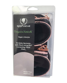  Spartacus Ankle Restraints w/Leather Lining - Pink Snakeskin Micro Fiber