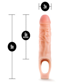  Blush Performance Plus 9" Silicone Cock Sheath Penis Extender - Flesh