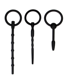  Shots Ouch Urethral Sounding Plug Set - Black