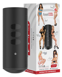  Kiiroo Titan The Experience Interactive Vibrating Stroker - Black