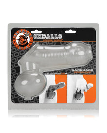  Oxballs Sackjack Wearable Jack Off Sheath - Clear Frost