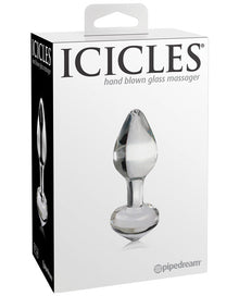  Icicles No. 44 Hand Blown Glass Butt Plug - Clear