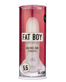  Perfect Fit Fat Boy Micro Ribbed Sheath 5.5" - Clear
