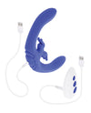 Evolved Lovebirds Curved Dual-Ended Rabbit Vibe w/Remote Control - Blue