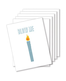  Blow Me Birthday Naughty Greeting Card - Pack Of 6