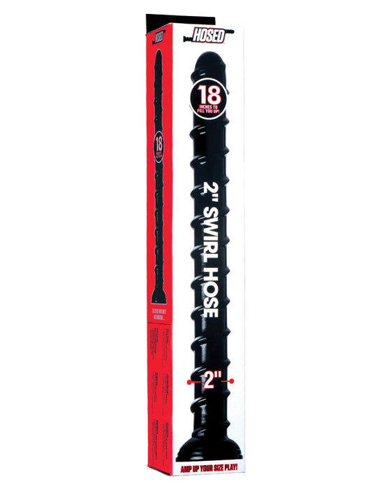 Hosed 18" Long 2" Swirl Hose - Black