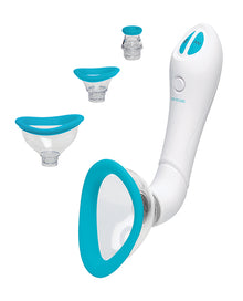  Bloom Intimate Body Automatic Vibrating Rechargeable Pump - Sky Blue/White