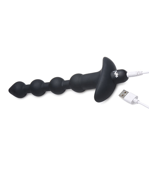 Bang! 28X Vibrating Silicone Anal Beads w/Remote Control - Black
