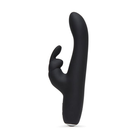 Fifty Shades of Grey Greedy Girl Rechargeable Slimline Rabbit Vibrator - Black