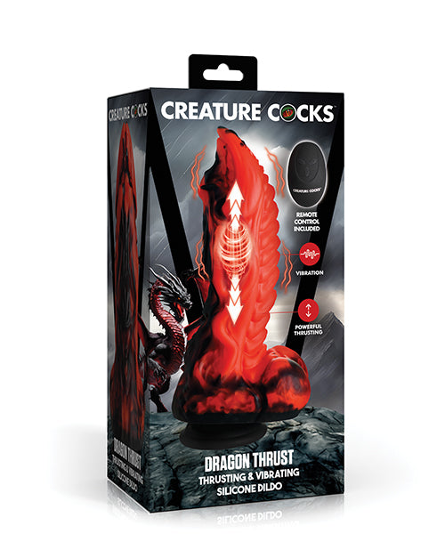 Creature Cocks Dragon Thrust Thrusting & Vibrating Silicone Dildo