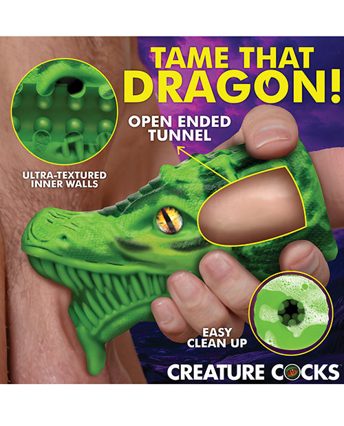 Creature Cocks Dragon Tamer Silicone Stroker - Green