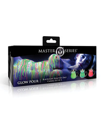  Master Series UV Blacklight Reactive Drip Candle - Set of 3