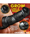 Creature Cocks Stallion 1.5" Silicone Penis Extension - Black/Silver - Extra Large