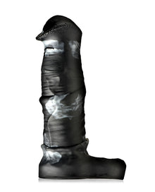  Creature Cocks Stallion 1" Silicone Penis Extension - Black/Silver Large