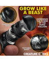 Creature Cocks Stallion 1" Silicone Penis Extension - Black/Silver Large