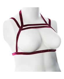  Gender Fluid Sugar Coated Harness - XL-XXXL Raspberry Glitter