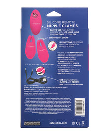  Silicone Nipple Clamps w/Remote - Pink