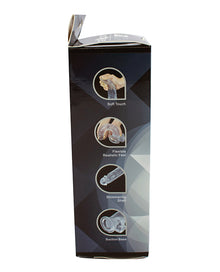  Get Lucky 8.5" Real Skin Glitter Dick - Clear