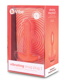  b-Vibe Vibrating Snug Plug - Small Orange