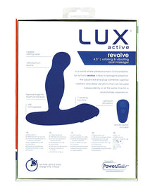  Lux Active Revolve 4.5" Rotating & Vibrating Anal Massager - Dark Blue