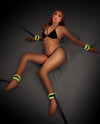 WhipSmart Glow in the Dark Bed Restraints w/Adjustable Cuffs - Green