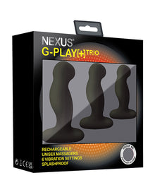 Nexus G Play Trio Rechargeable Massagers - Black