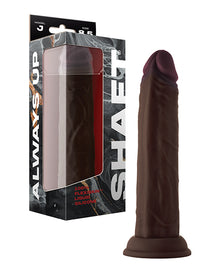  Shaft Model J Flexskin Liquid Silicone 8.5" Dong - Mahogany