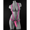 Dillio 7" Strap-On Suspender Harness Set - Pink