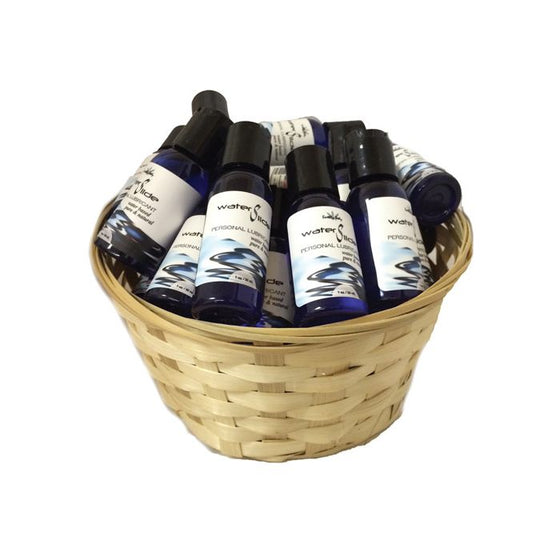 Earthly Body Waterslide Personal Lubricant w/Carrageenan - 1 oz Bottles Basket of 30