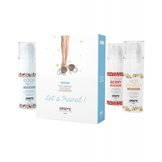 EXSENS of Paris Let's Travel Massage Oil Set