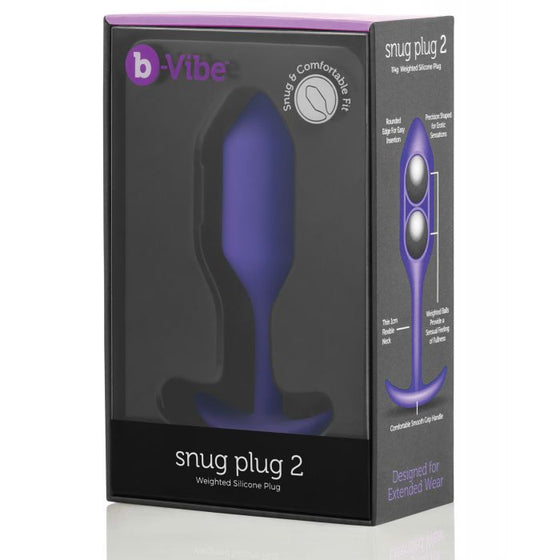 b-Vibe Weighted Snug Plug 2 - 114 g Purple