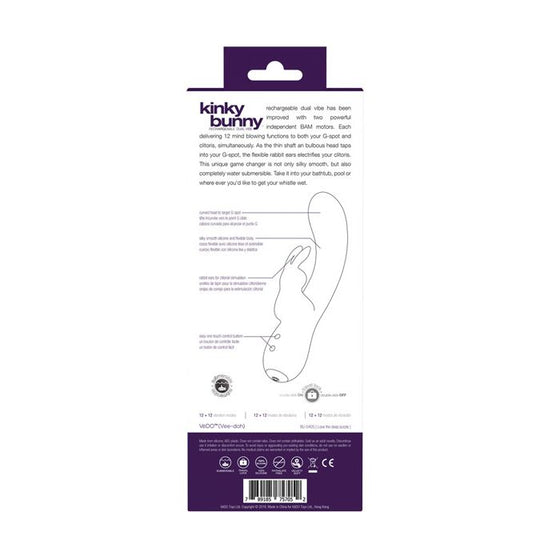 VeDO Kinky Bunny Plus Rechargeable Dual Vibe - Deep Purple