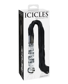  Icicles No. 38 Hand Blown Glass Handled Whip - Clear