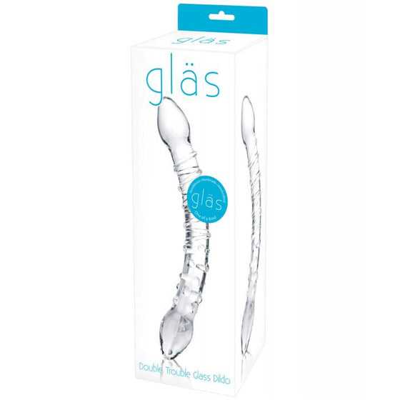 Glas Double Trouble Glass Dildo - Clear