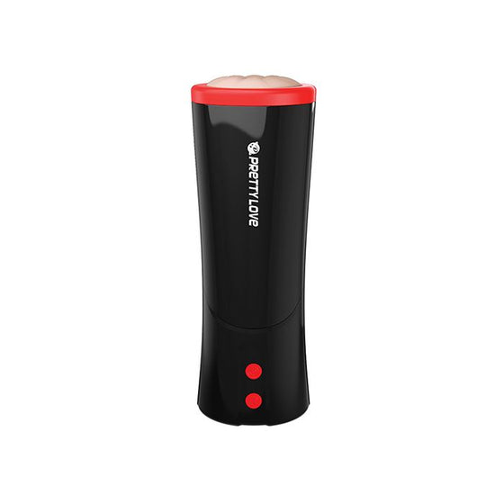 Pretty Love Ozzy Thrusting Male Masturbator w/Flesh Sleeve - Black