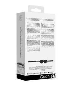  Shots Ouch Diamond Studded Eye Mask - Black