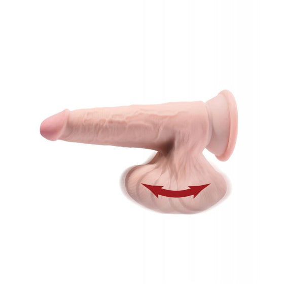 King Cock Plus 9" Triple Density Cock w/Swinging Balls - Ivory
